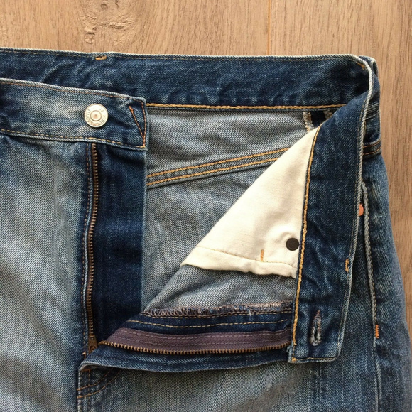 Denim Supply Ralph Lauren Frayed Denim Skirt Curti - Picture 6 of 8